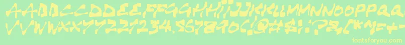 Haunting Font – Yellow Fonts on Green Background