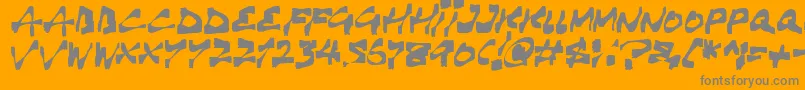 Haunting Font – Gray Fonts on Orange Background