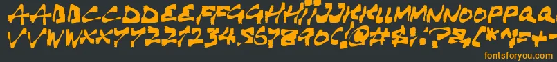 Haunting Font – Orange Fonts on Black Background