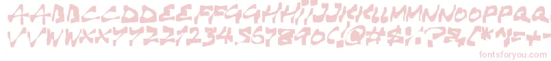 Haunting Font – Pink Fonts on White Background