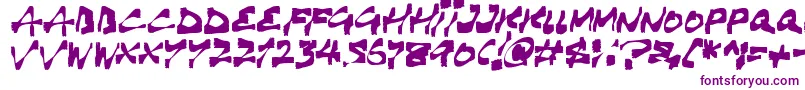 Haunting Font – Purple Fonts on White Background