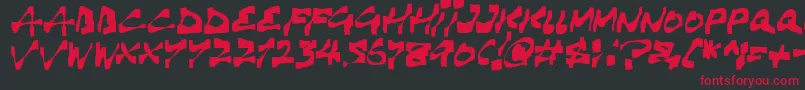 Haunting Font – Red Fonts on Black Background