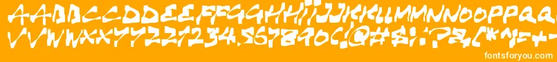 Haunting Font – White Fonts on Orange Background