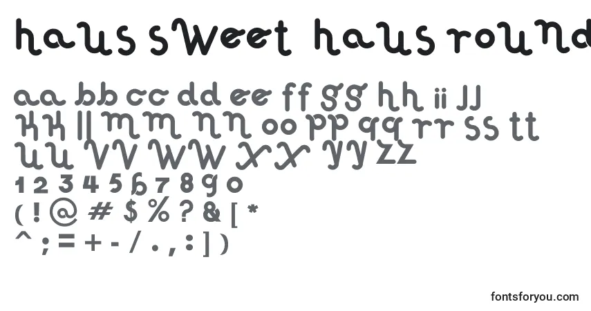 A fonte Haus Sweet  Haus Rounded – alfabeto, números, caracteres especiais