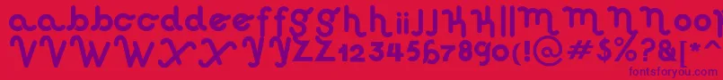 Haus Sweet  Haus Rounded Font – Purple Fonts on Red Background