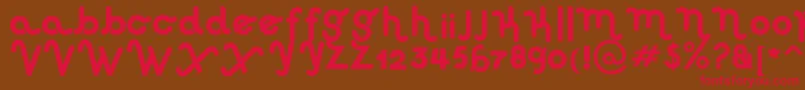 Haus Sweet  Haus Rounded Font – Red Fonts on Brown Background