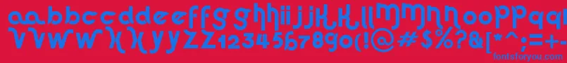 Haus Sweet  Haus Font – Blue Fonts on Red Background