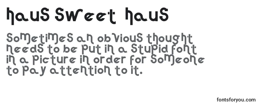 Review of the Haus Sweet  Haus Font