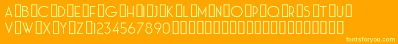 HauteCorniche Regular Font – Yellow Fonts on Orange Background