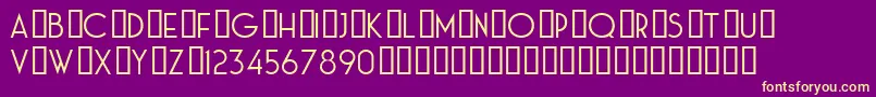 HauteCorniche Regular Font – Yellow Fonts on Purple Background