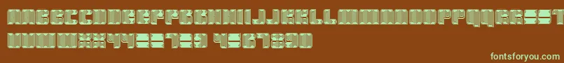 Havana Font – Green Fonts on Brown Background