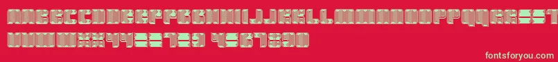 Havana Font – Green Fonts on Red Background