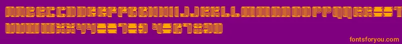 Havana-Schriftart – Orangefarbene Schriften auf violettem Hintergrund
