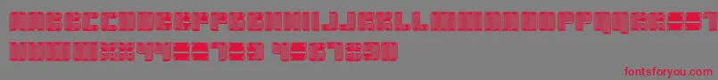 Havana-Schriftart – Rote Schriften auf grauem Hintergrund
