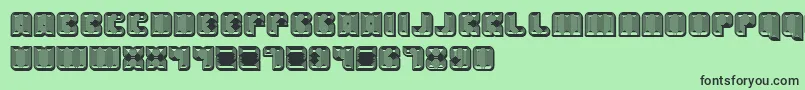 Havana3D Font – Black Fonts on Green Background