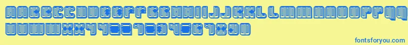 Havana3D Font – Blue Fonts on Yellow Background