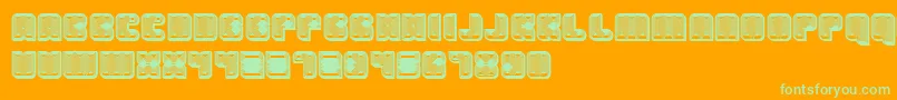 Havana3D Font – Green Fonts on Orange Background