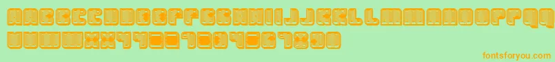 Havana3D Font – Orange Fonts on Green Background