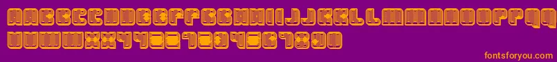 Havana3D Font – Orange Fonts on Purple Background