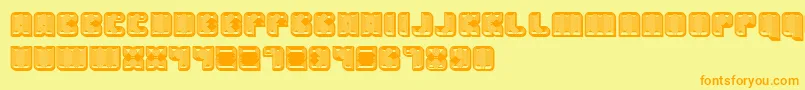 Havana3D Font – Orange Fonts on Yellow Background