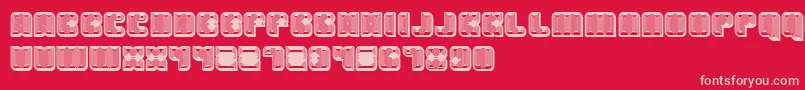 Fonte Havana3D – fontes rosa em um fundo vermelho