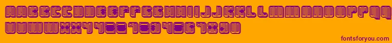 Havana3D Font – Purple Fonts on Orange Background