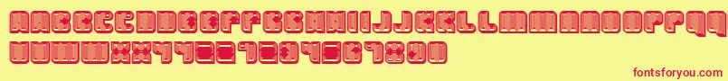 Havana3D Font – Red Fonts on Yellow Background