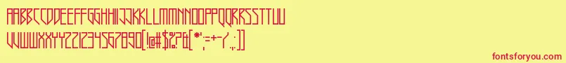 Havannah Hank Font – Red Fonts on Yellow Background