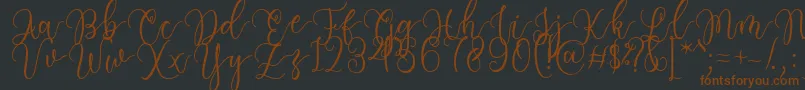 Шрифт Having Fun Font by 7NTypes – коричневые шрифты на чёрном фоне