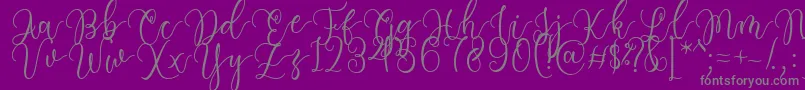 Having Fun Font by 7NTypes Font – Gray Fonts on Purple Background