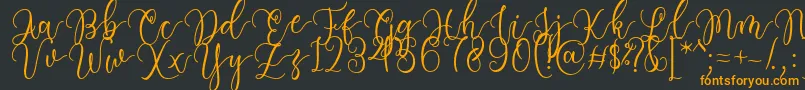 Having Fun Font by 7NTypes Font – Orange Fonts on Black Background