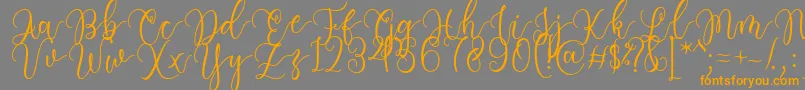 fuente Having Fun Font by 7NTypes – Fuentes Naranjas Sobre Fondo Gris