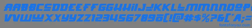 Hongkonghustleexpandital Font – Blue Fonts on Gray Background