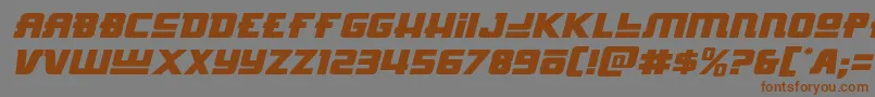 Hongkonghustleexpandital Font – Brown Fonts on Gray Background