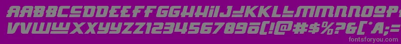 Hongkonghustleexpandital Font – Gray Fonts on Purple Background