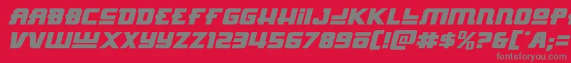 Hongkonghustleexpandital Font – Gray Fonts on Red Background