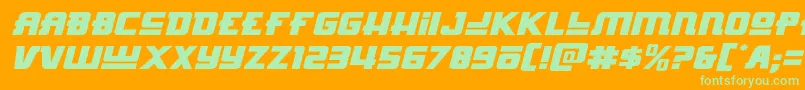 Hongkonghustleexpandital Font – Green Fonts on Orange Background