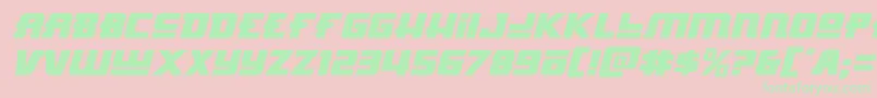 Hongkonghustleexpandital Font – Green Fonts on Pink Background