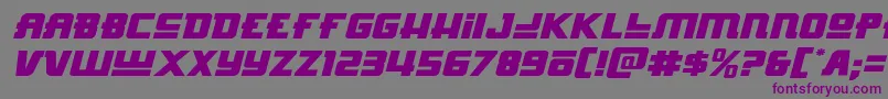 Hongkonghustleexpandital Font – Purple Fonts on Gray Background