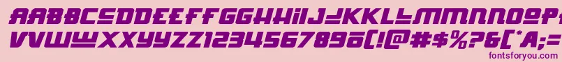 Hongkonghustleexpandital Font – Purple Fonts on Pink Background