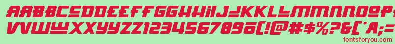 Hongkonghustleexpandital Font – Red Fonts on Green Background