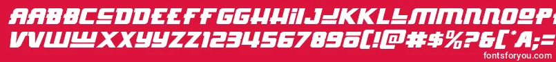 Hongkonghustleexpandital Font – White Fonts on Red Background