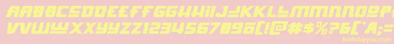 Hongkonghustleexpandital Font – Yellow Fonts on Pink Background