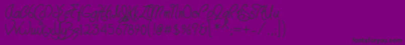 HavingWrit Bold-Schriftart – Schwarze Schriften auf violettem Hintergrund