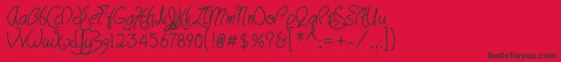 HavingWrit Bold Font – Black Fonts on Red Background