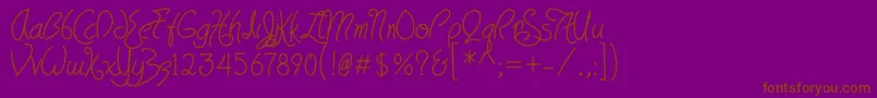 HavingWrit Bold Font – Brown Fonts on Purple Background