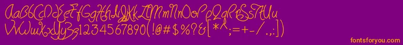 HavingWrit Bold Font – Orange Fonts on Purple Background