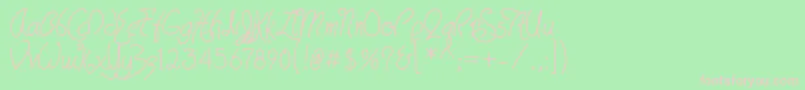 HavingWrit Bold Font – Pink Fonts on Green Background