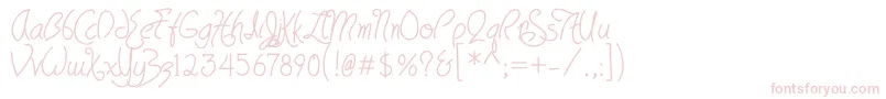 HavingWrit Bold Font – Pink Fonts on White Background