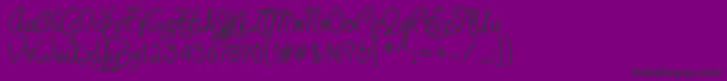 HavingWrit Heavy Font – Black Fonts on Purple Background